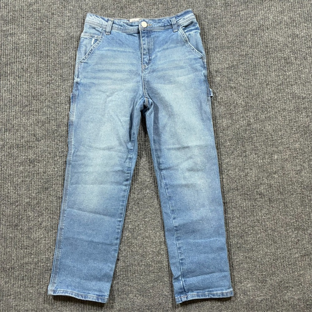 Banjara Womens Cargo Jeans Size‎ 5/28 Light Wash Utility Straight Leg Mid Rise